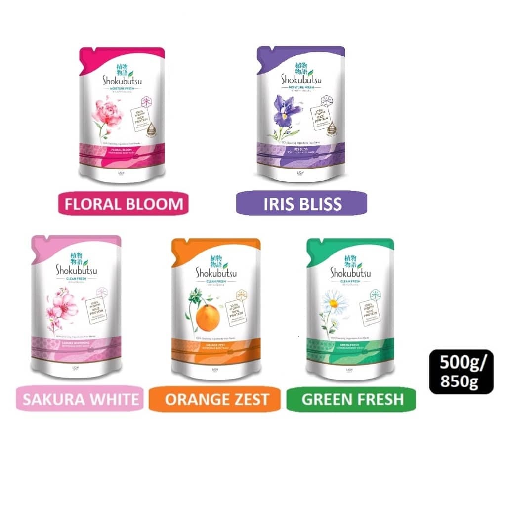 Shokubutsu Body Wash Refill - Sakura Assorted (500g) - Image 3