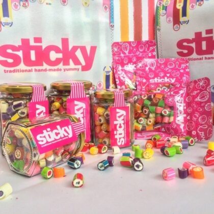 Sticky hard candy